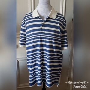 *Men's Brooks Bros Red Fleece Striped Polo Shirt